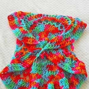 Little baby circle vest and earwarmer headband and beanie